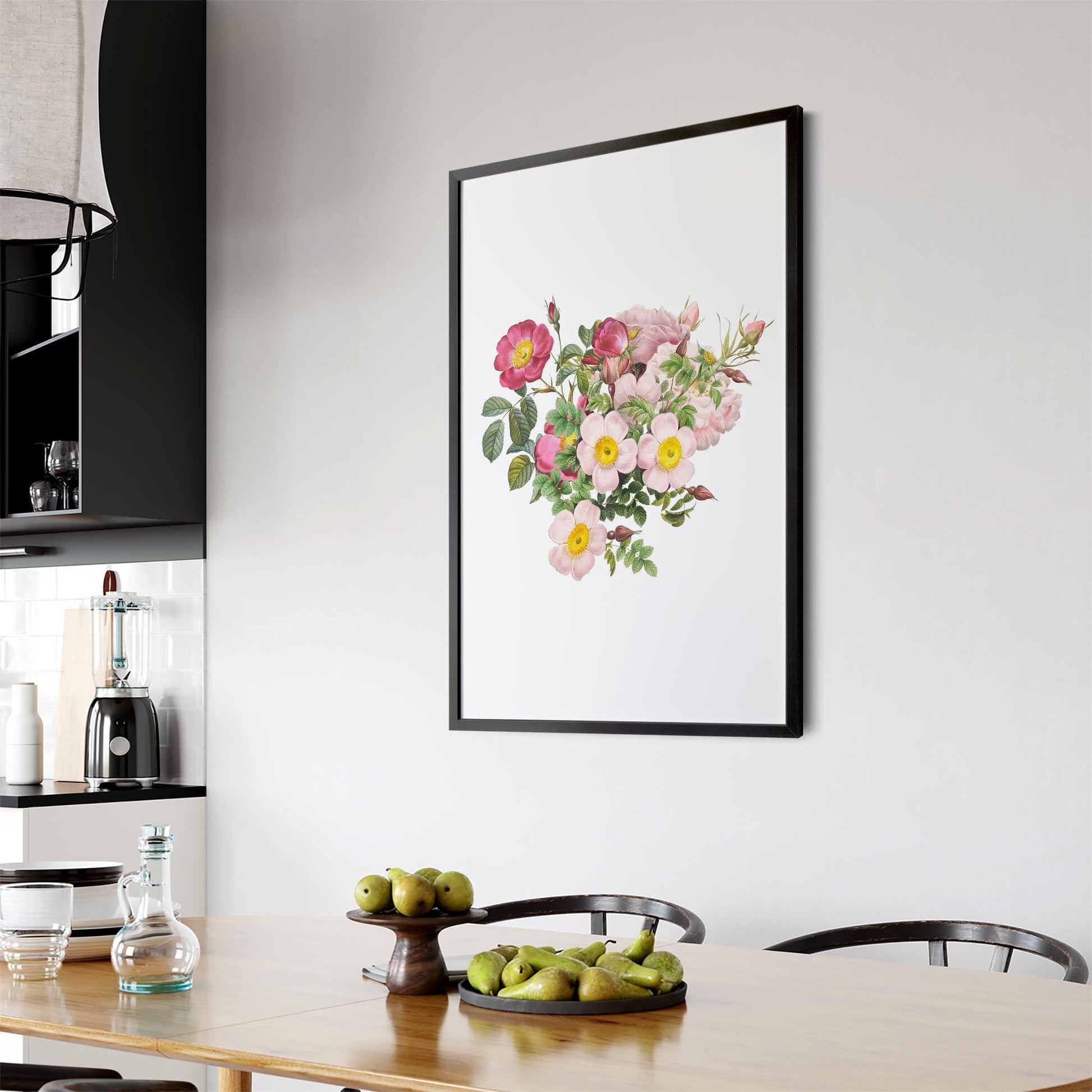 Botanical Flower Painting Floral Kitchen Wall Art #4 - The Affordable Art Company