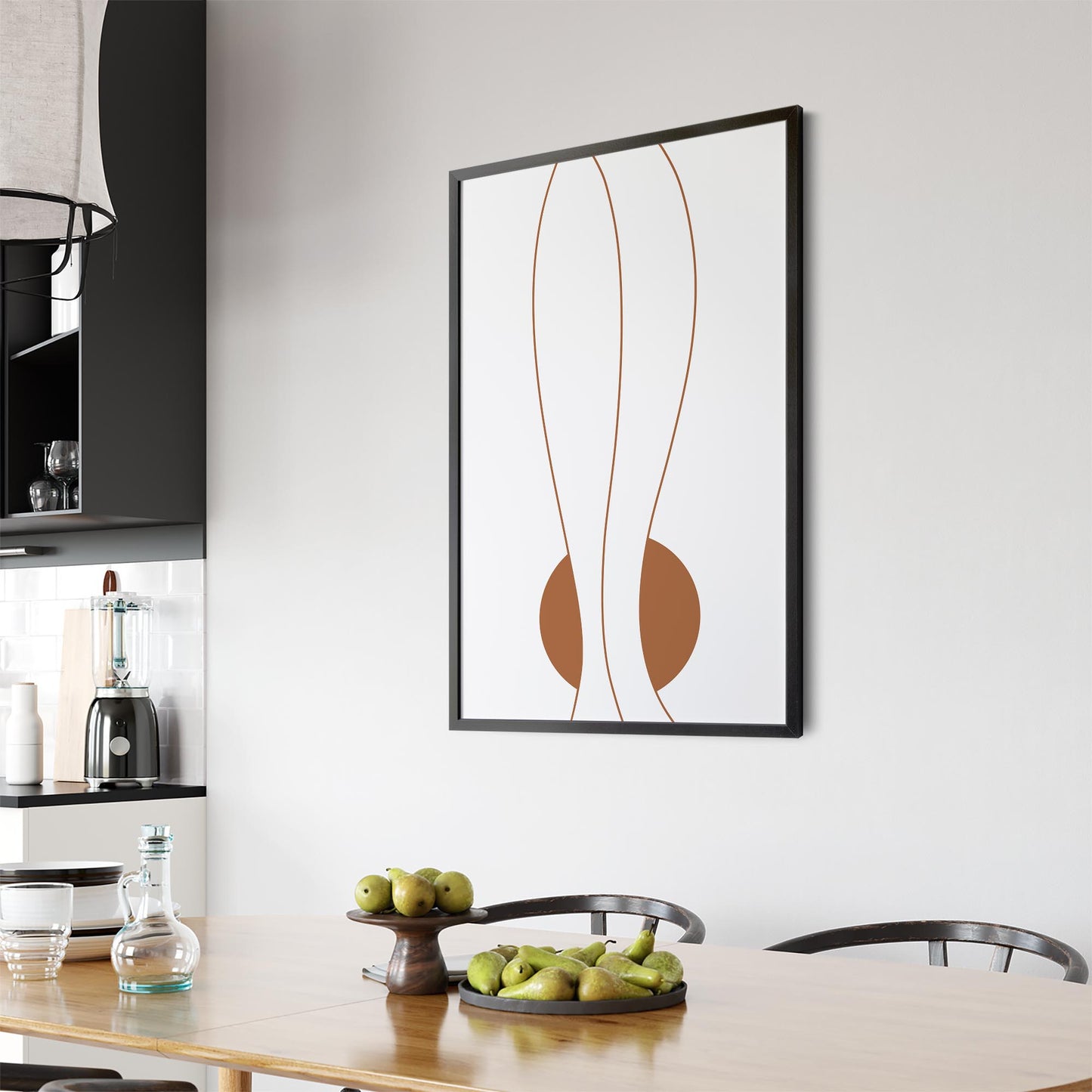Minimal Waves Line Abstract Wall Art #7 - The Affordable Art Company