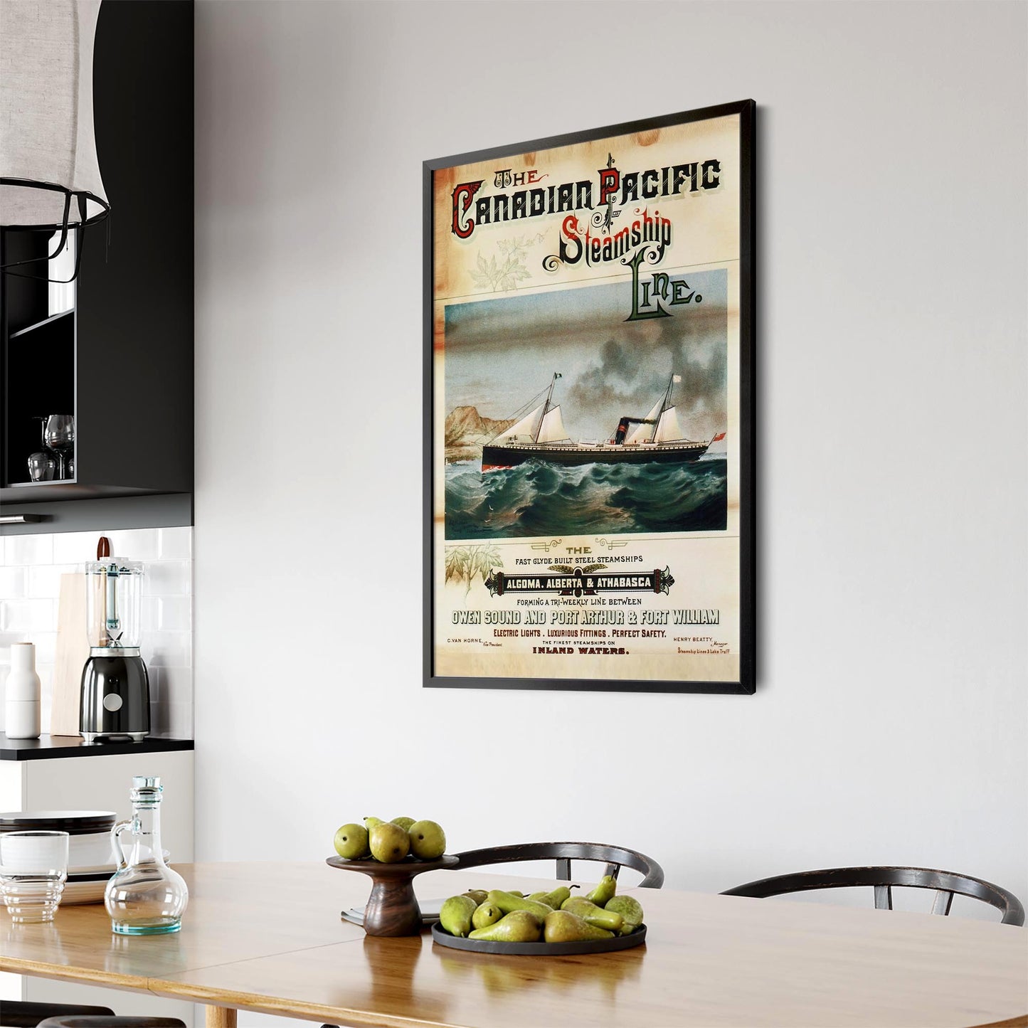 Canadian Pacific Vintage Shipping Advert Wall Art #8 - The Affordable Art Company