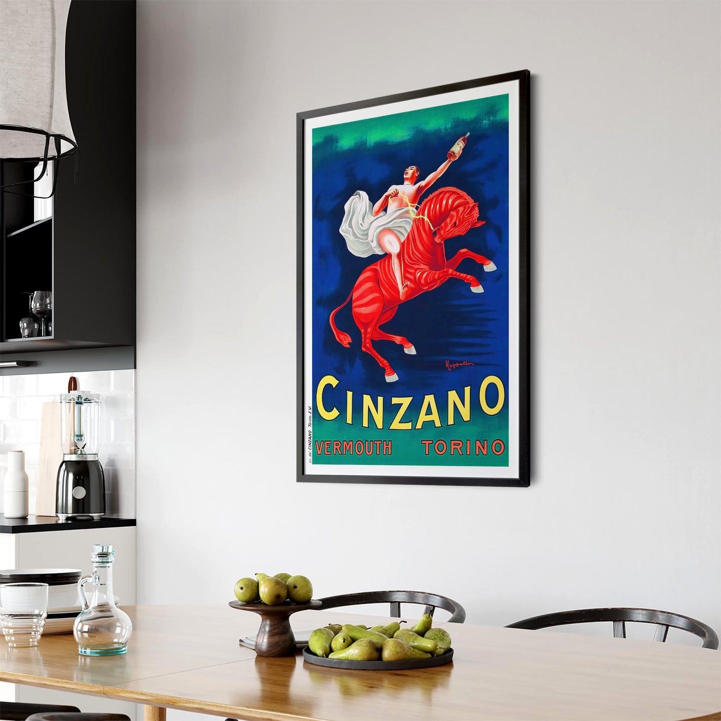 Vintage Cinzano Advert Italian Restaurent Wall Art - The Affordable Art Company