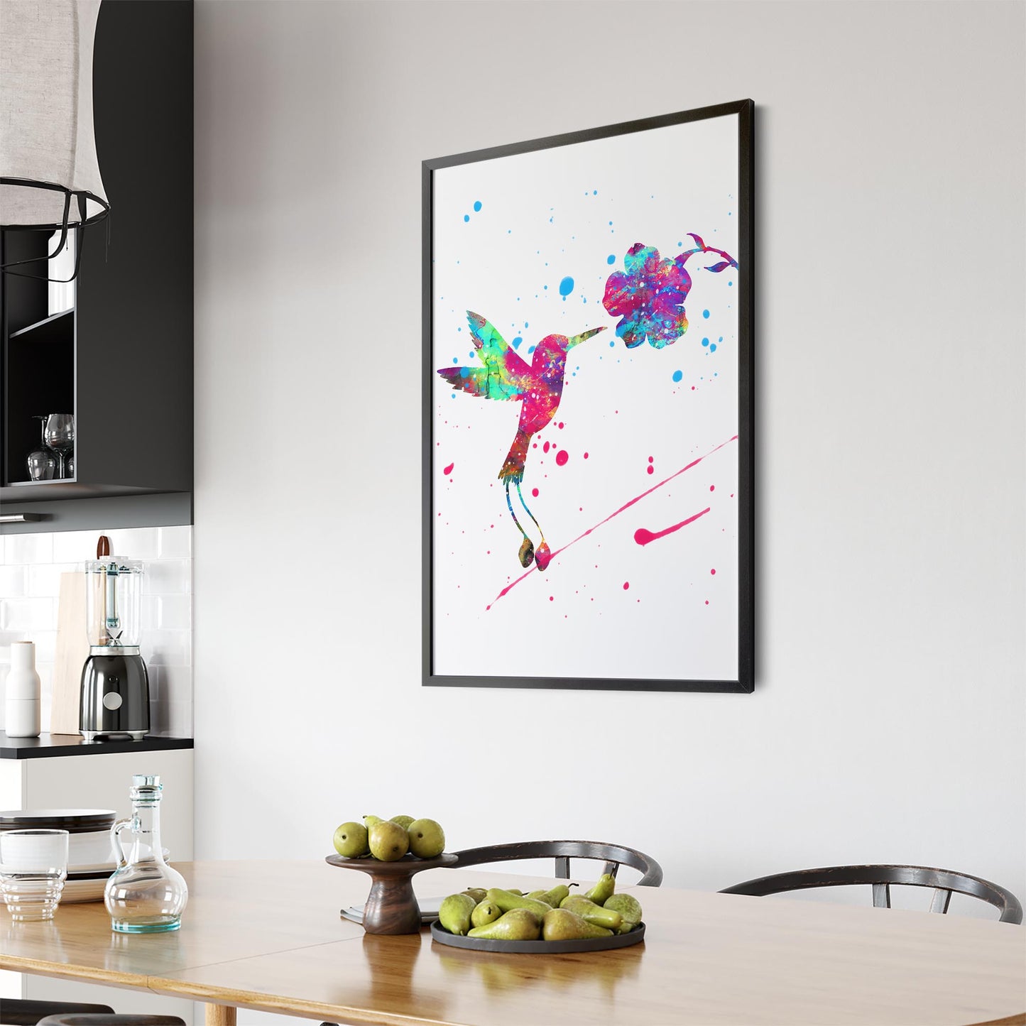 Watercolour Hummingbird Bird Nursery Wall Art #2 - The Affordable Art Company