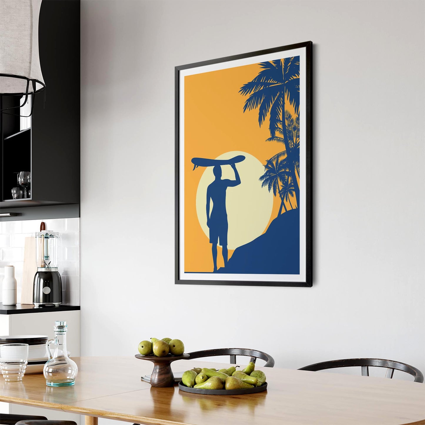 Retro Summer Surf Coastal Vintage Beach Wall Art #1 - The Affordable Art Company