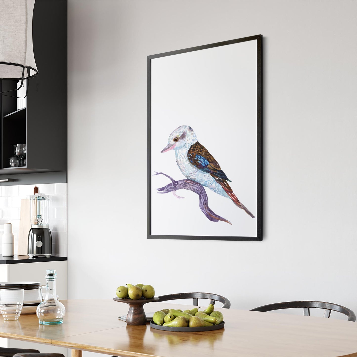 Kookaburra Australian Bird Nursery Painting Wall Art - The Affordable Art Company
