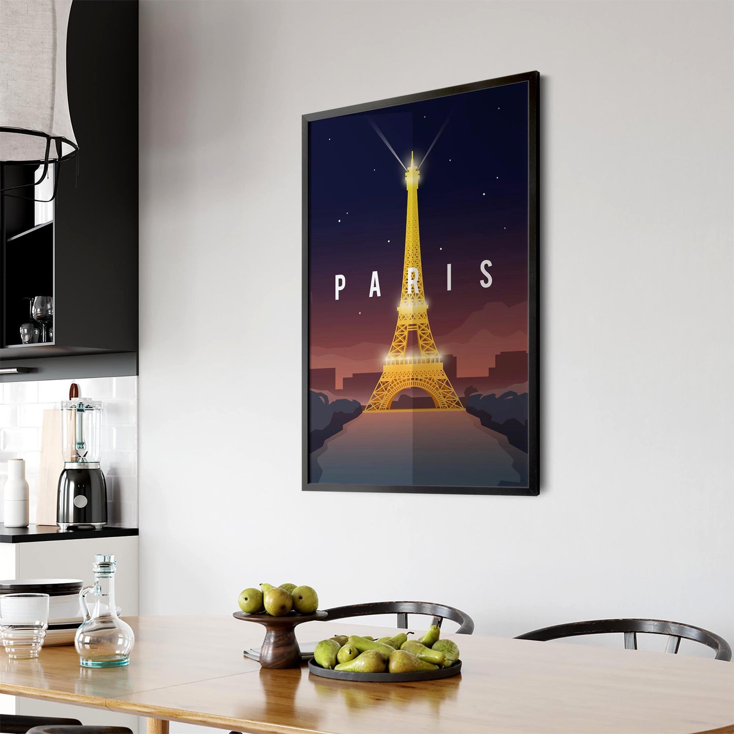 Retro Paris France Vintage Travel European Wall Art - The Affordable Art Company