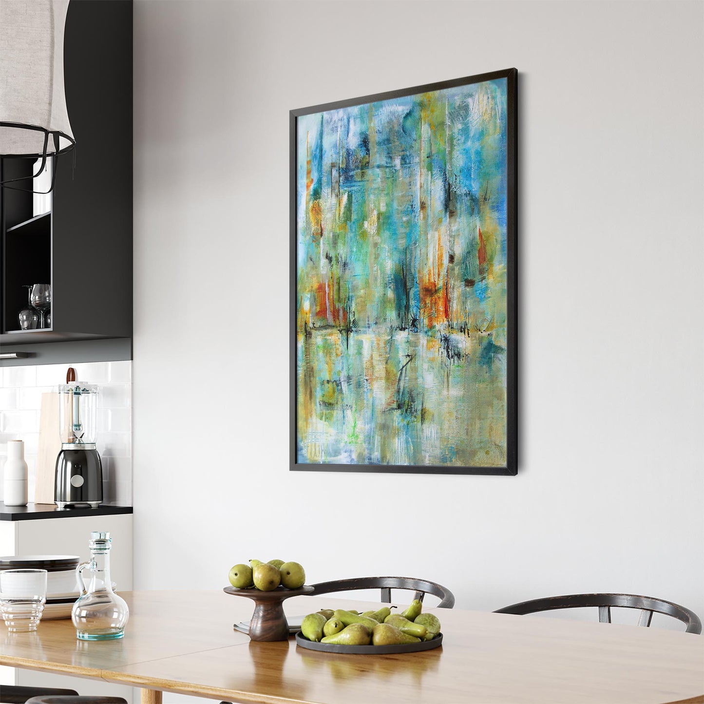 Blue Abstract Painting Minimal Modern Wall Art #2 - The Affordable Art Company