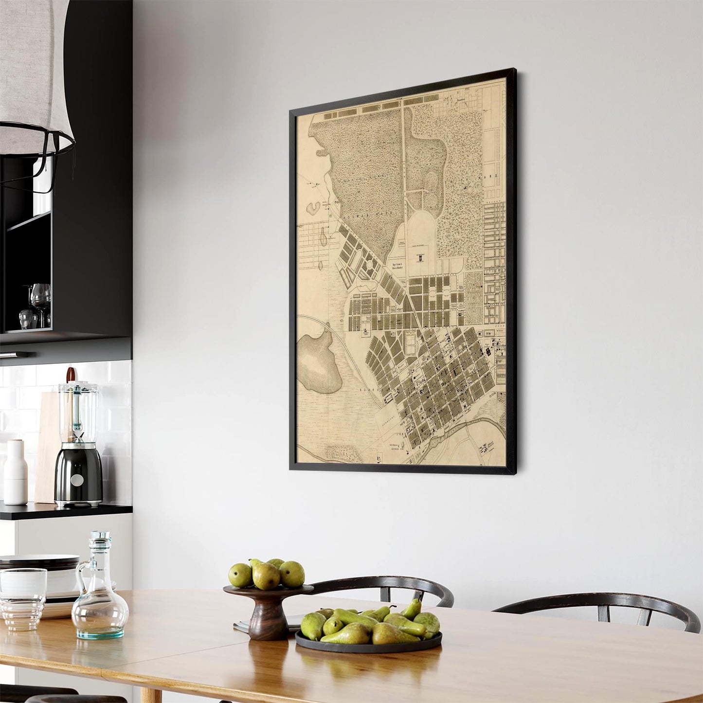 Melbourne Victoria Vintage Map Australia Wall Art #1 - The Affordable Art Company