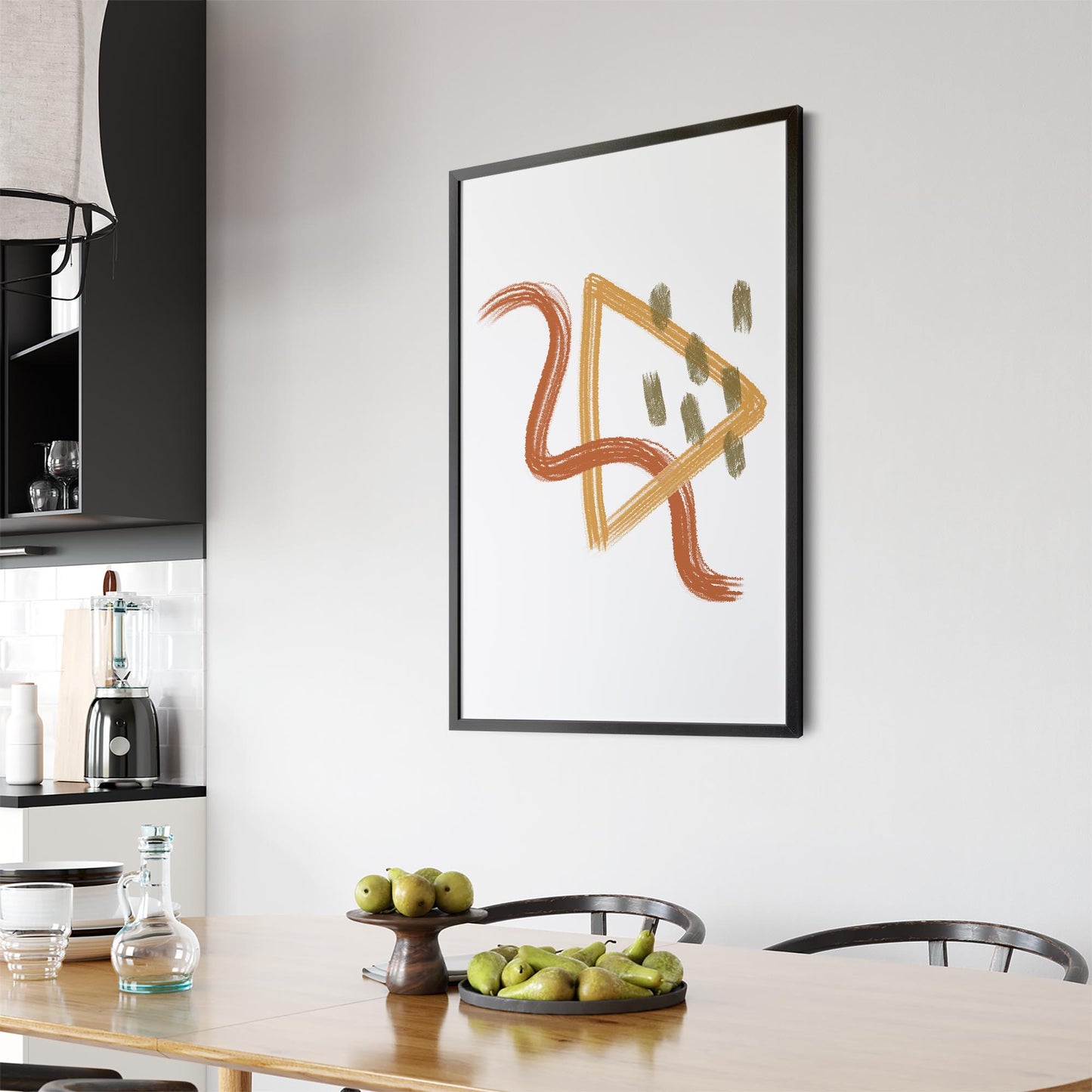 Shaped Abstract Minimal Wall Art - The Affordable Art Company