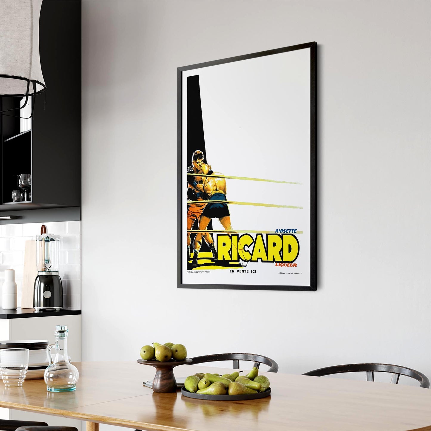 Ansiette Ricard Liqueur "Boxing" Vintage Advert Wall Art - The Affordable Art Company