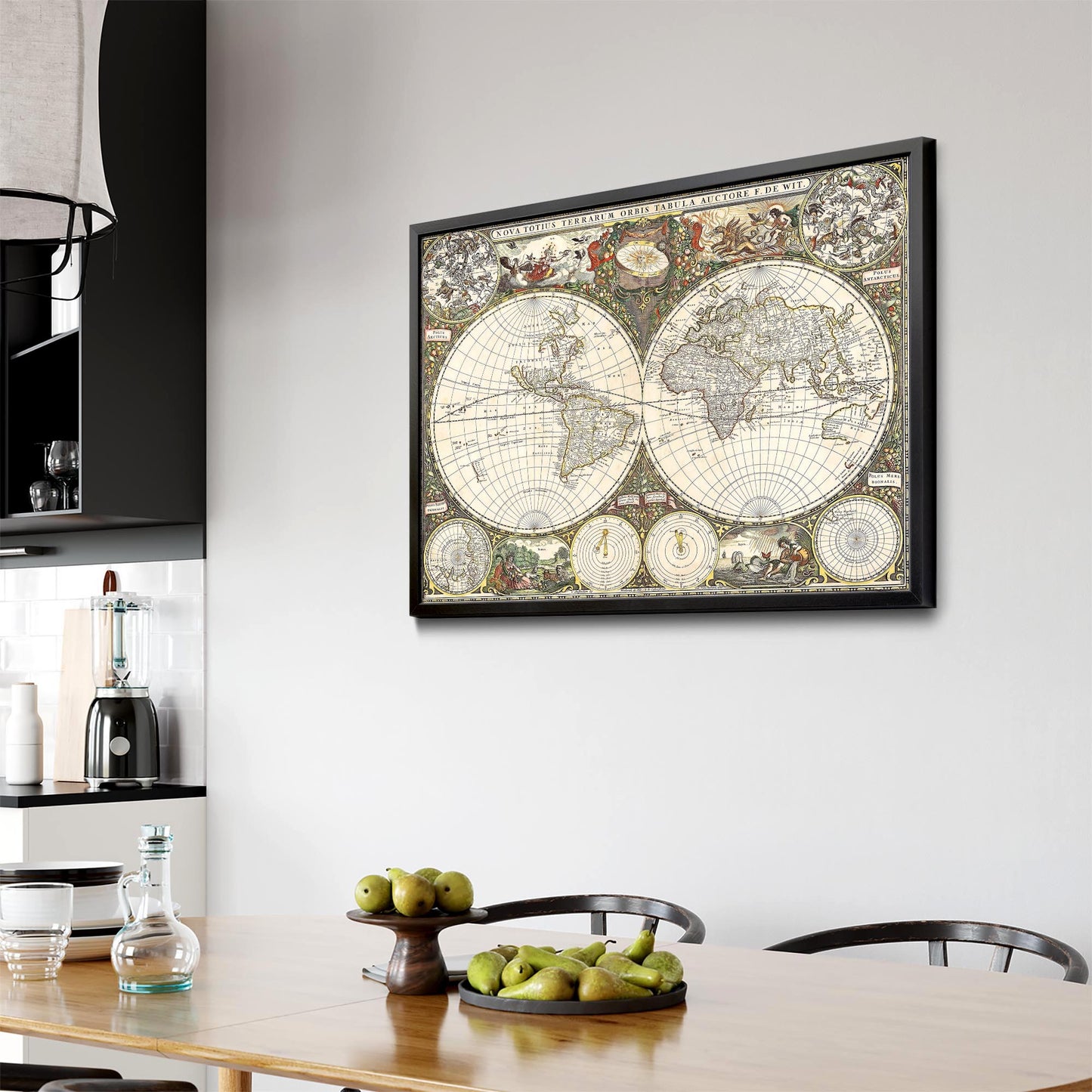 Vintage World Map Old Wall Art #1 - The Affordable Art Company