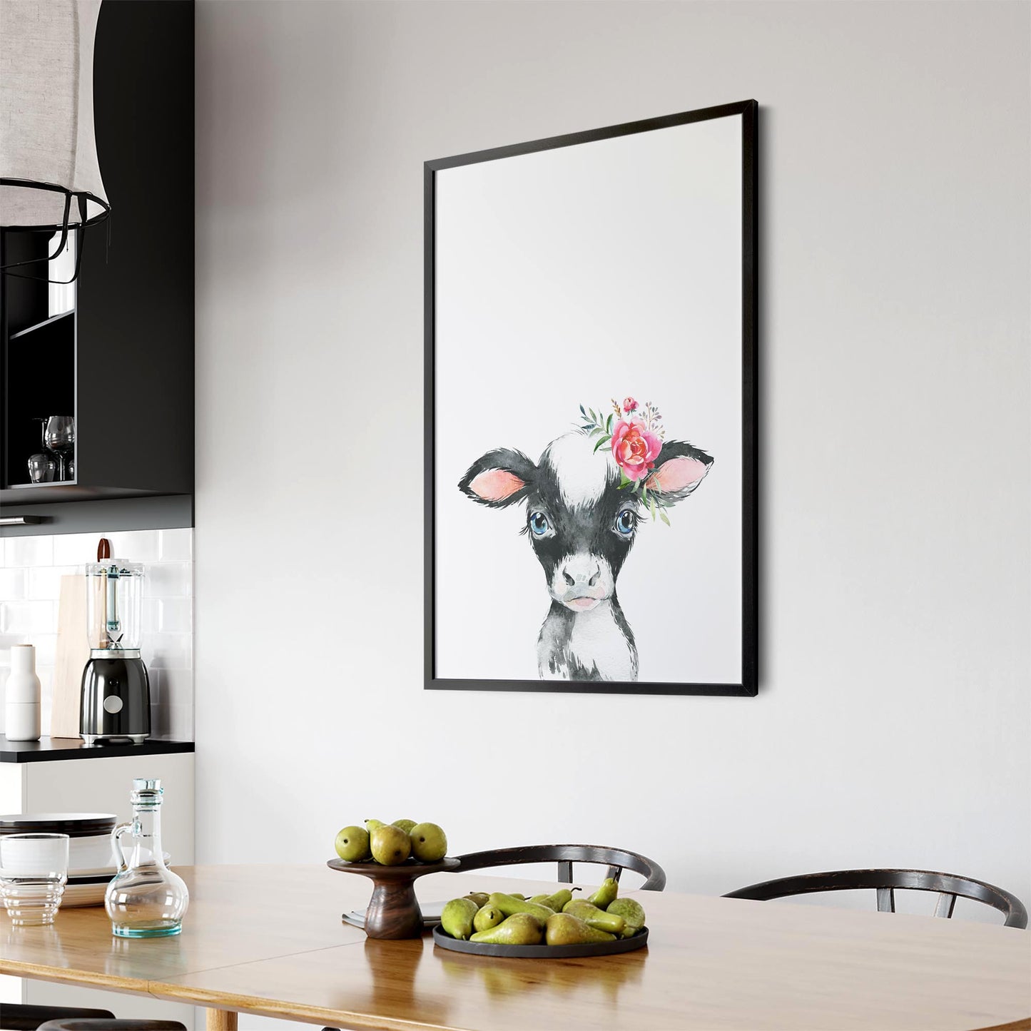 Cute Baby Cow Nursery Animal Gift Wall Art #1 - The Affordable Art Company