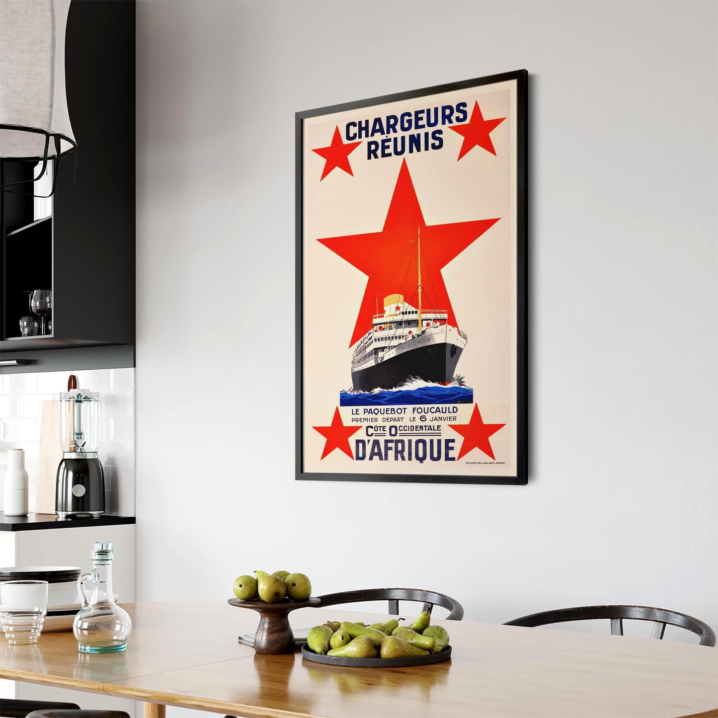 French Chargeurs Shipping Vintage Advert Wall Art - The Affordable Art Company