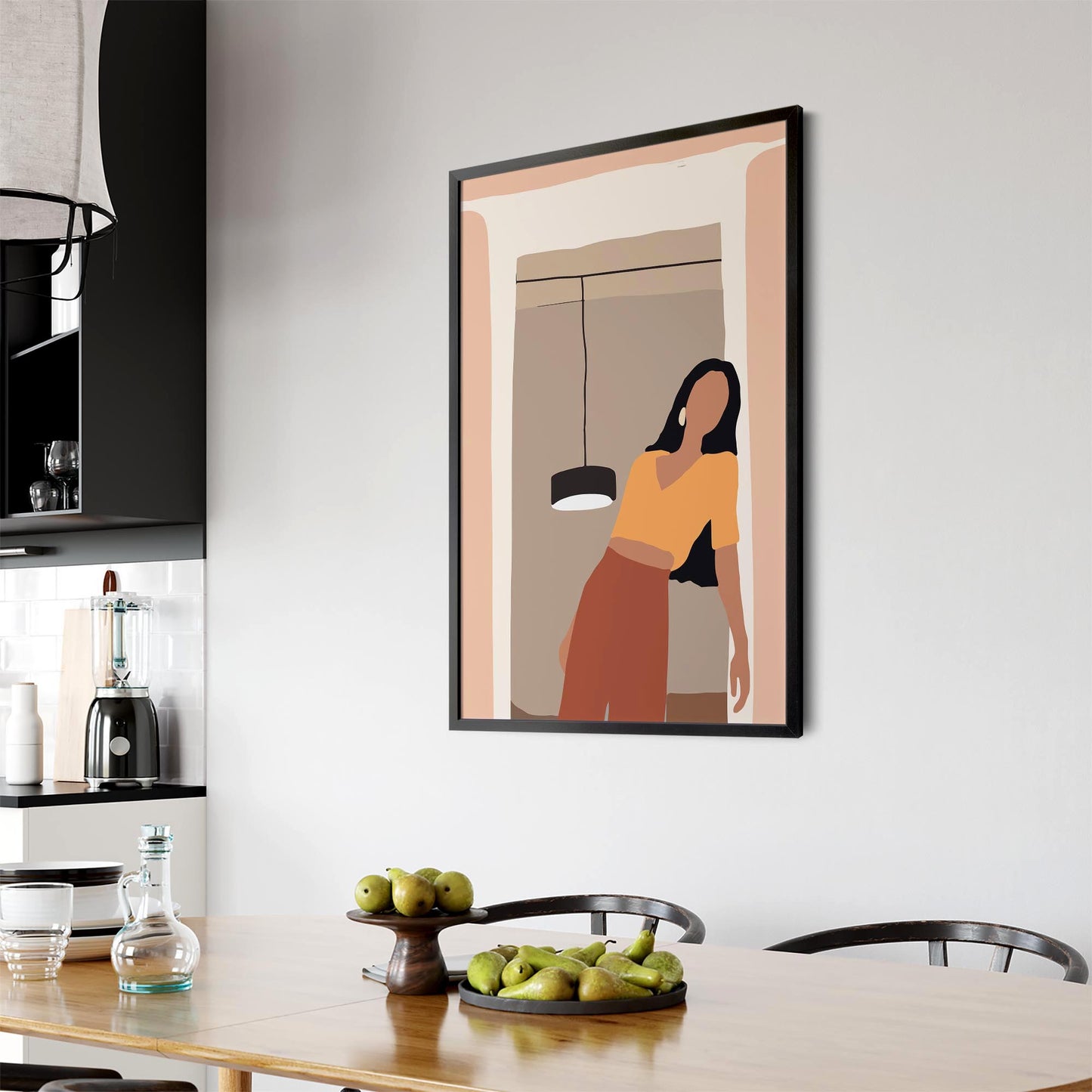 Fashion Minimal Retro Girls Bedroom Wall Art #5 - The Affordable Art Company