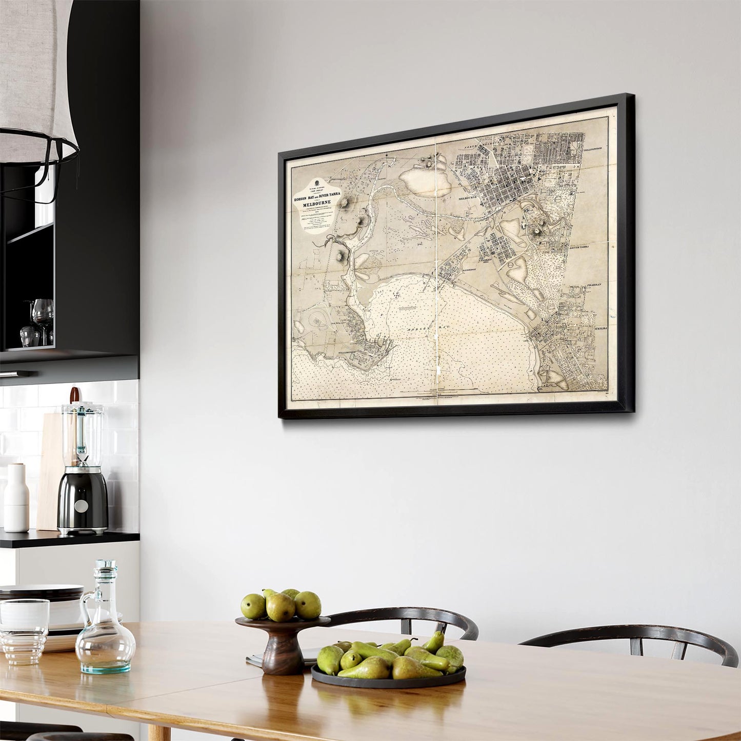 Melbourne Victoria Vintage Map Australia Wall Art #2 - The Affordable Art Company