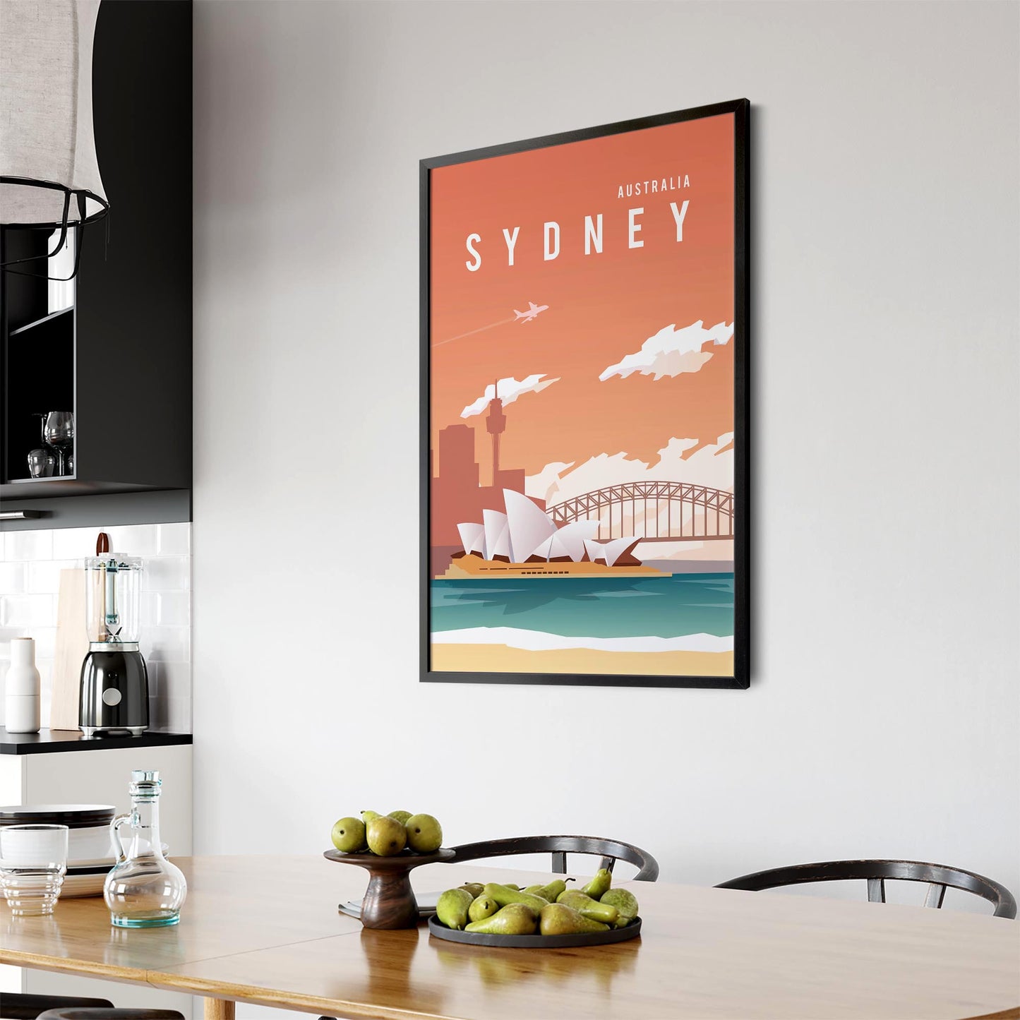 Retro Sydney Australia Vintage Travel Wall Art #2 - The Affordable Art Company