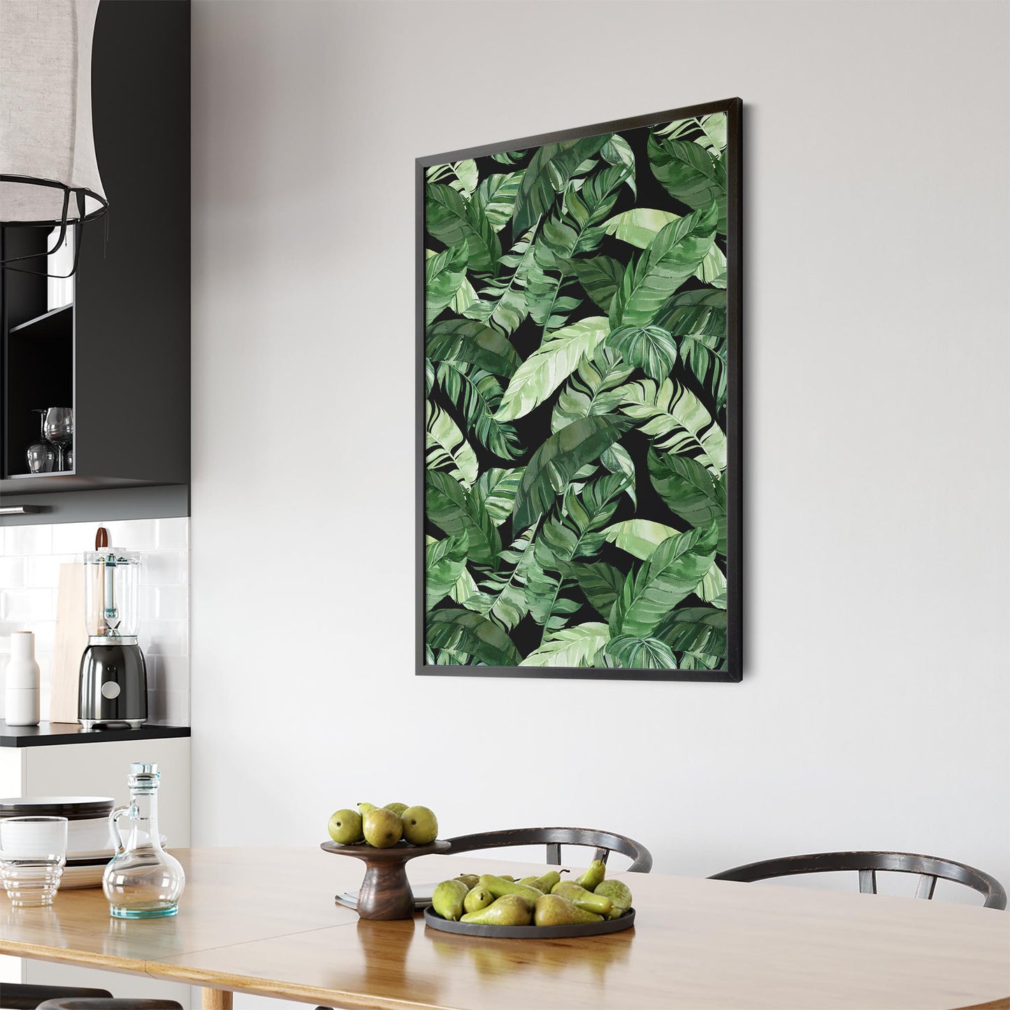 Tropical Leaf Pattern Green Plant Leaves Wall Art #2 - The Affordable Art Company