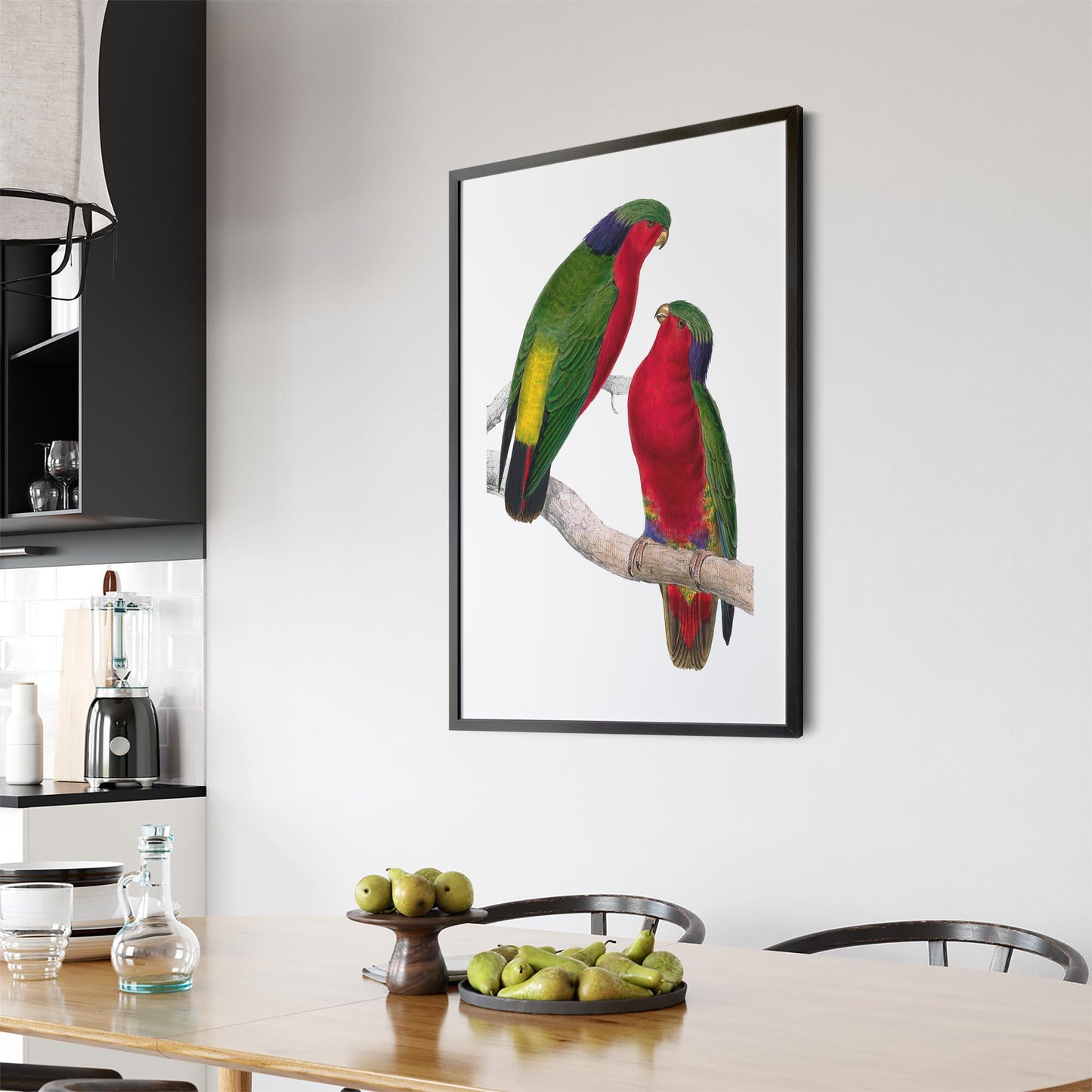 Kuhl's Lorikeet Exotic Bird Drawing Wall Art - The Affordable Art Company