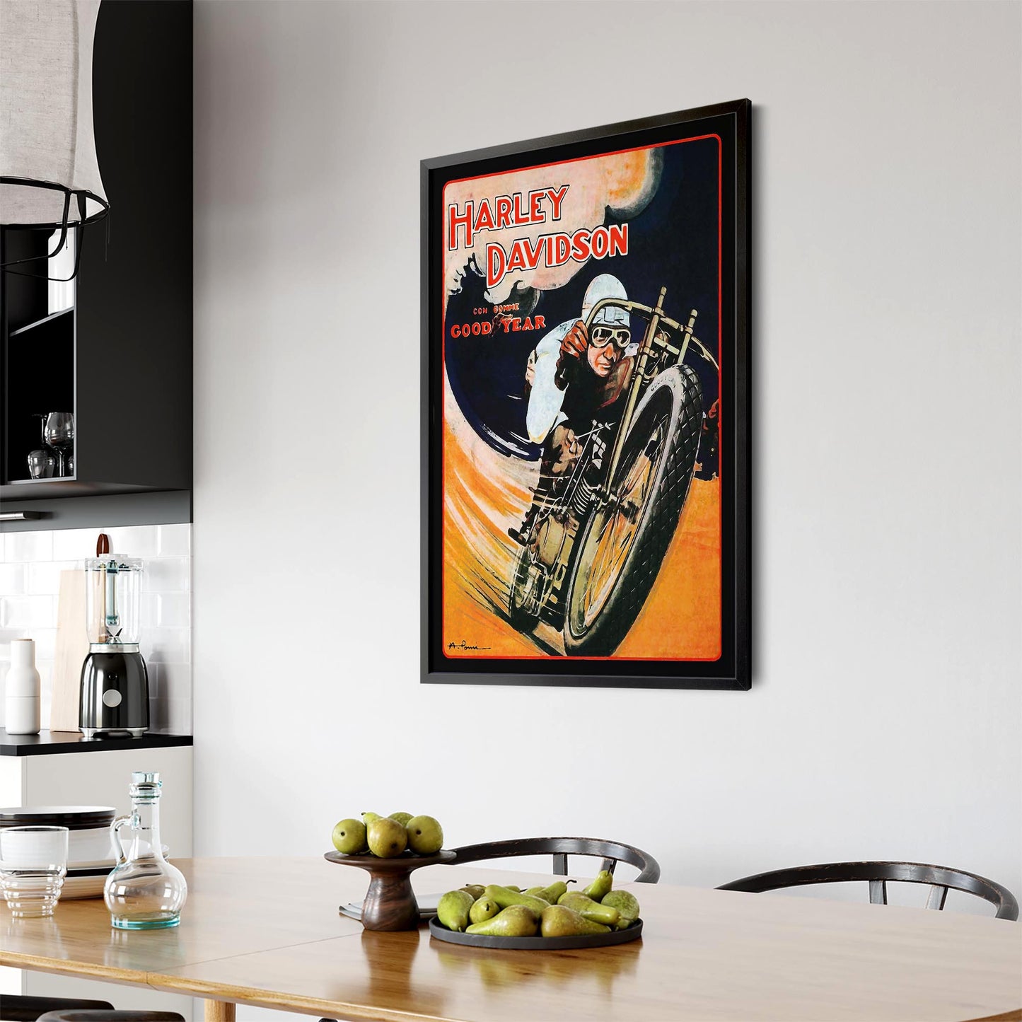 Vintage Motorcycle Advert Man Cave Wall Art - The Affordable Art Company