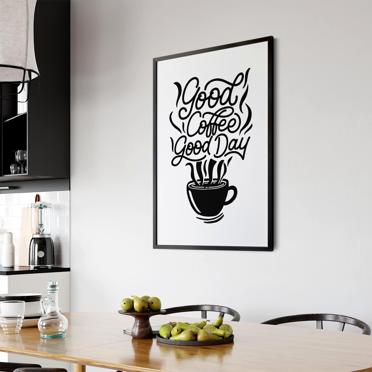 Coffee Quote Minimal Kitchen Cafe Style Wall Art #8 - The Affordable Art Company