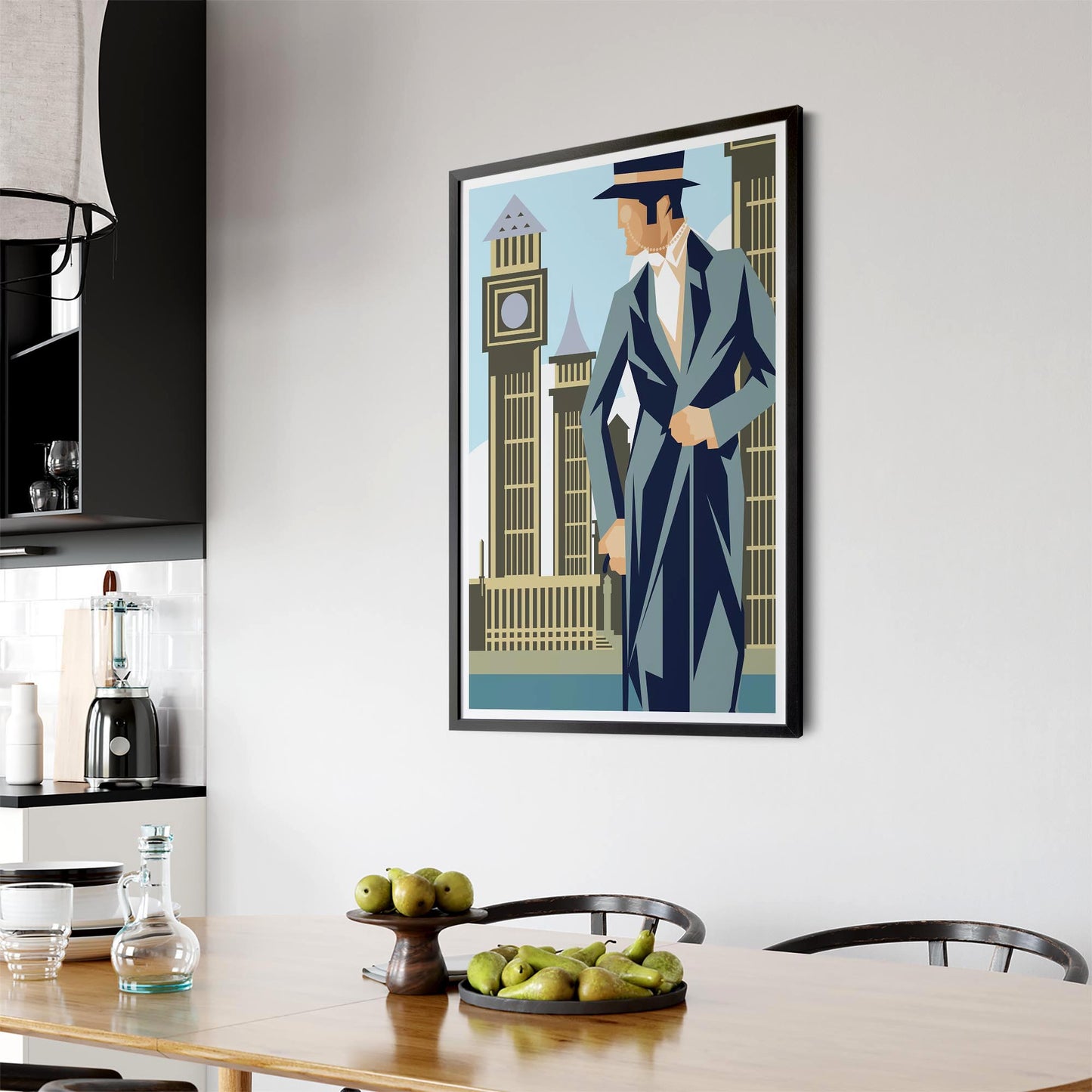 Retro London England Travel Wall Art - The Affordable Art Company