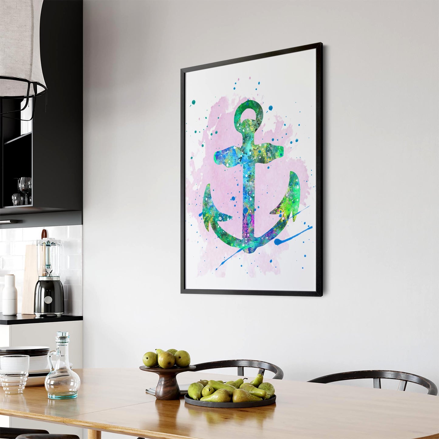 Anchor Painting Nautical Coastal Bathroom Wall Art #3 - The Affordable Art Company