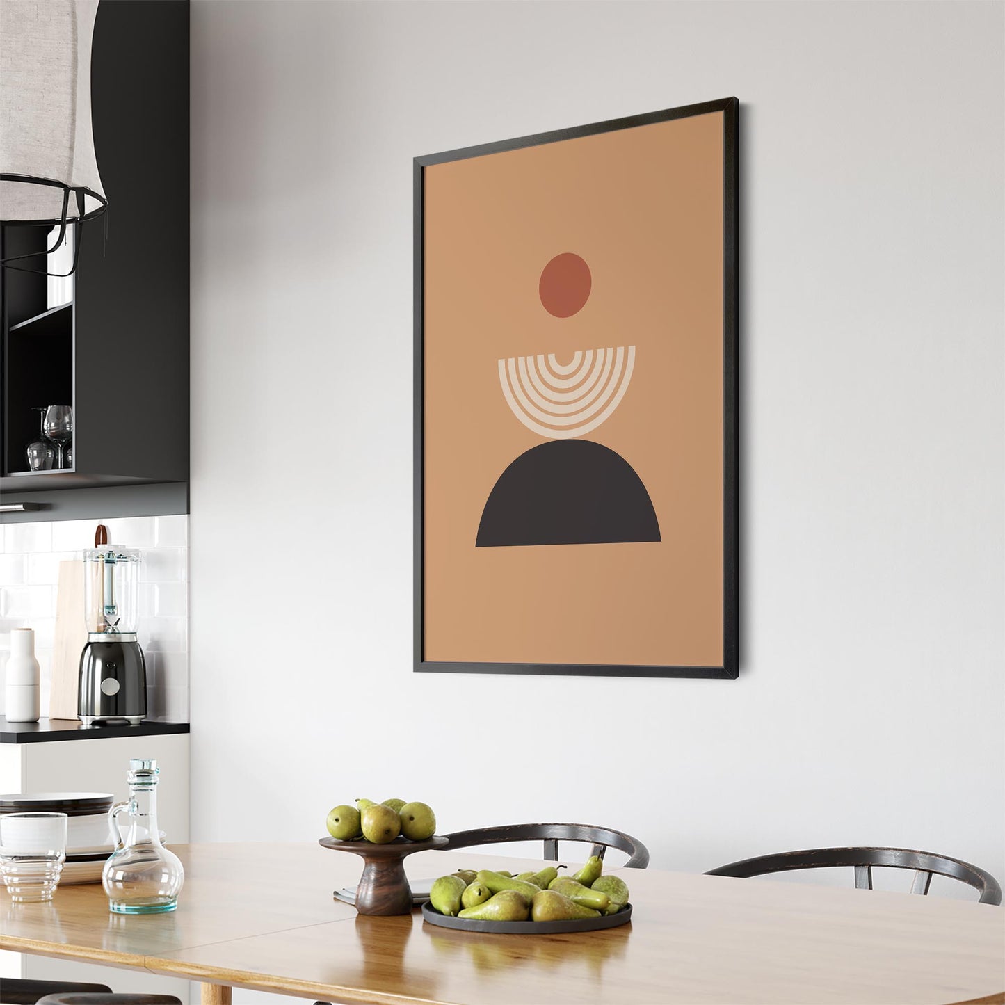 Minimal Pastel Abstract Retro Shapes Wall Art #2 - The Affordable Art Company