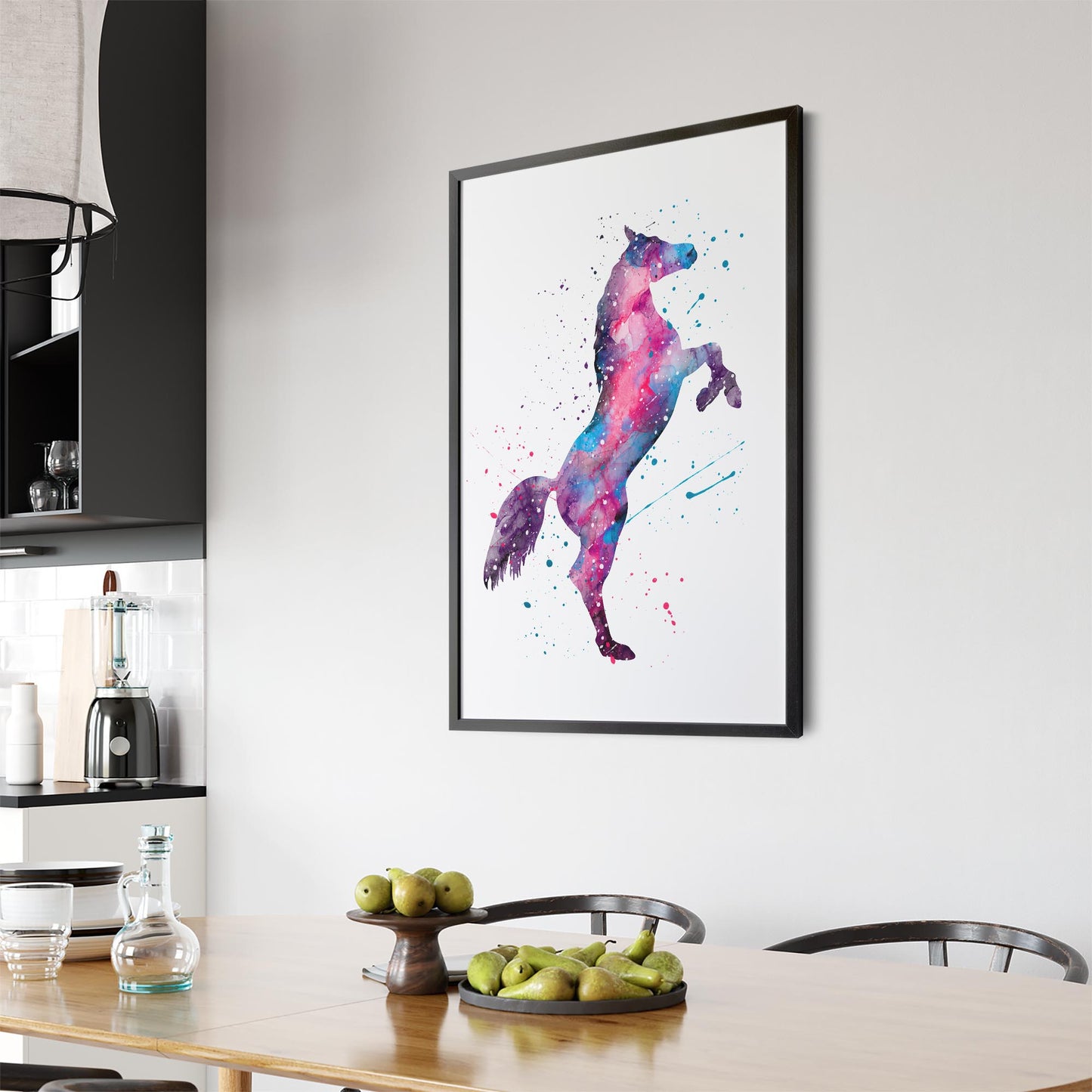 Horse Painting Girls Bedroom Colourful Wall Art #5 - The Affordable Art Company
