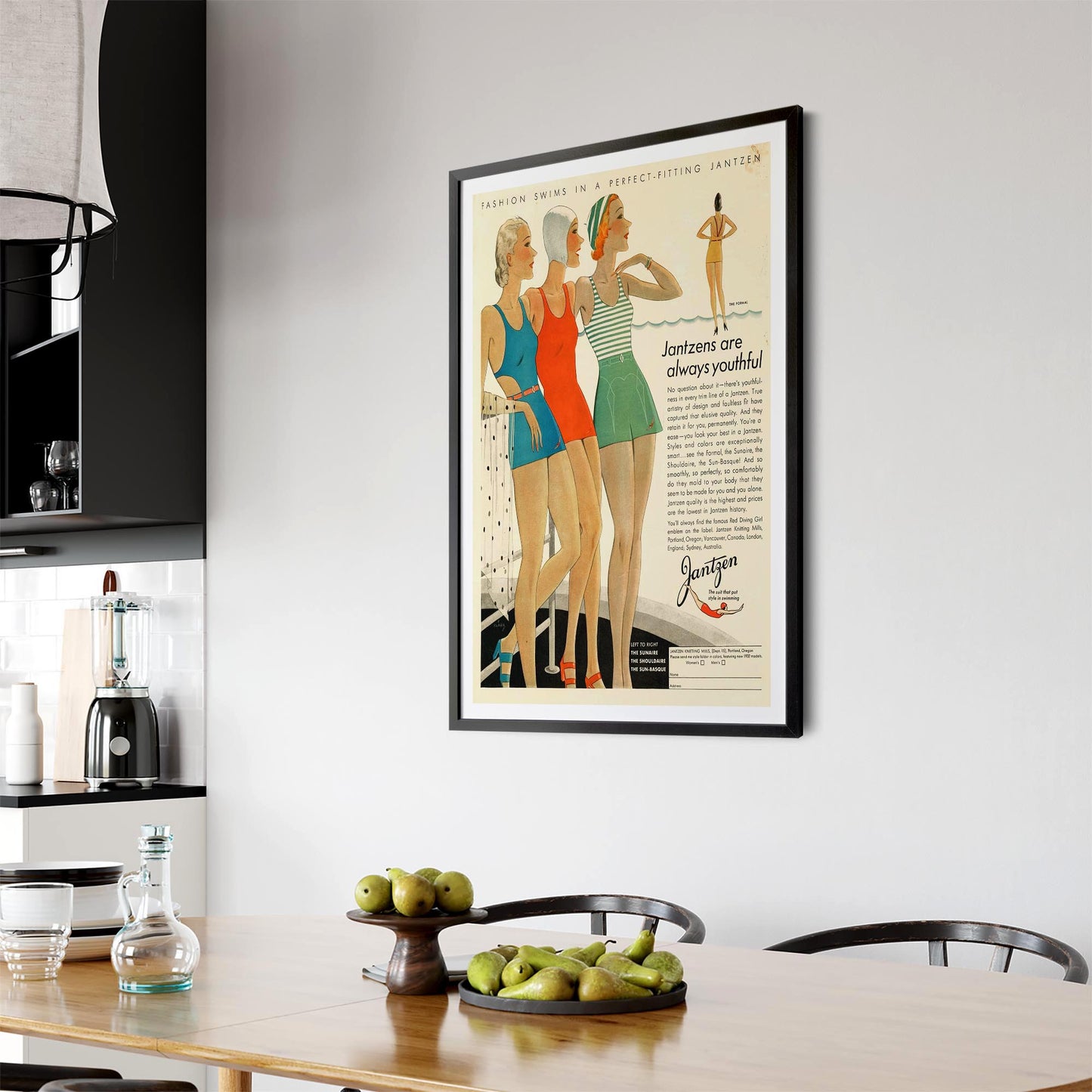 Vintage Fashion Advert Girls Bedroom Wall Art - The Affordable Art Company