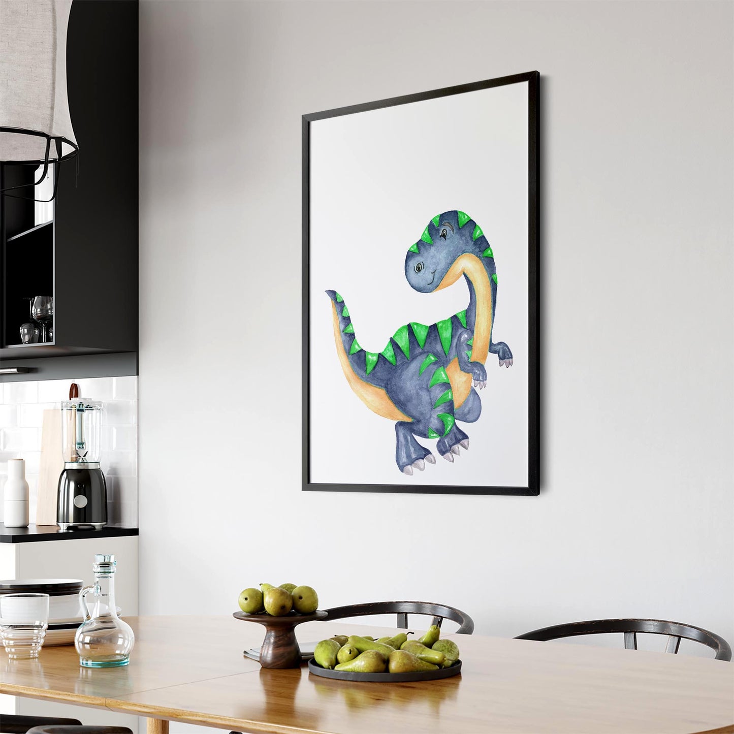 Cute Cartoon Dinosaur Boys Bedroom Wall Art #4 - The Affordable Art Company