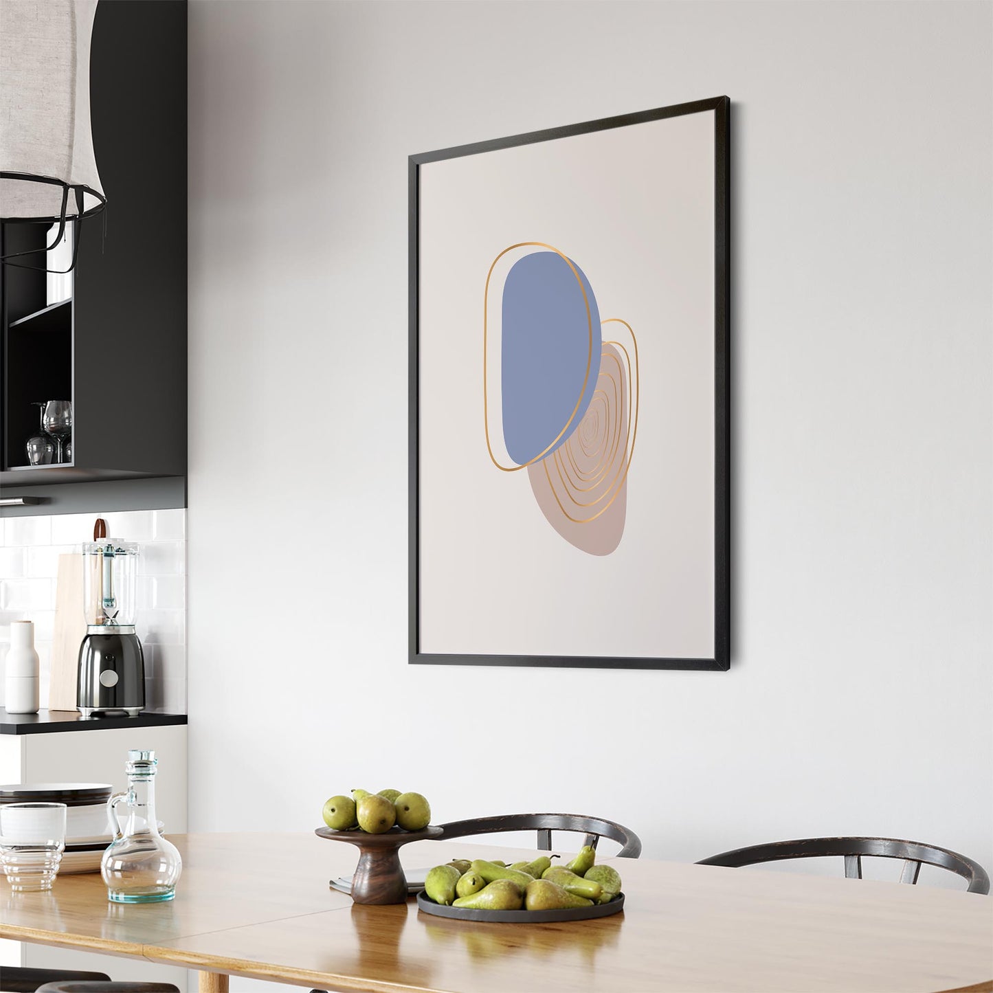 Pale Abstract Shapes Wall Art #6 - The Affordable Art Company