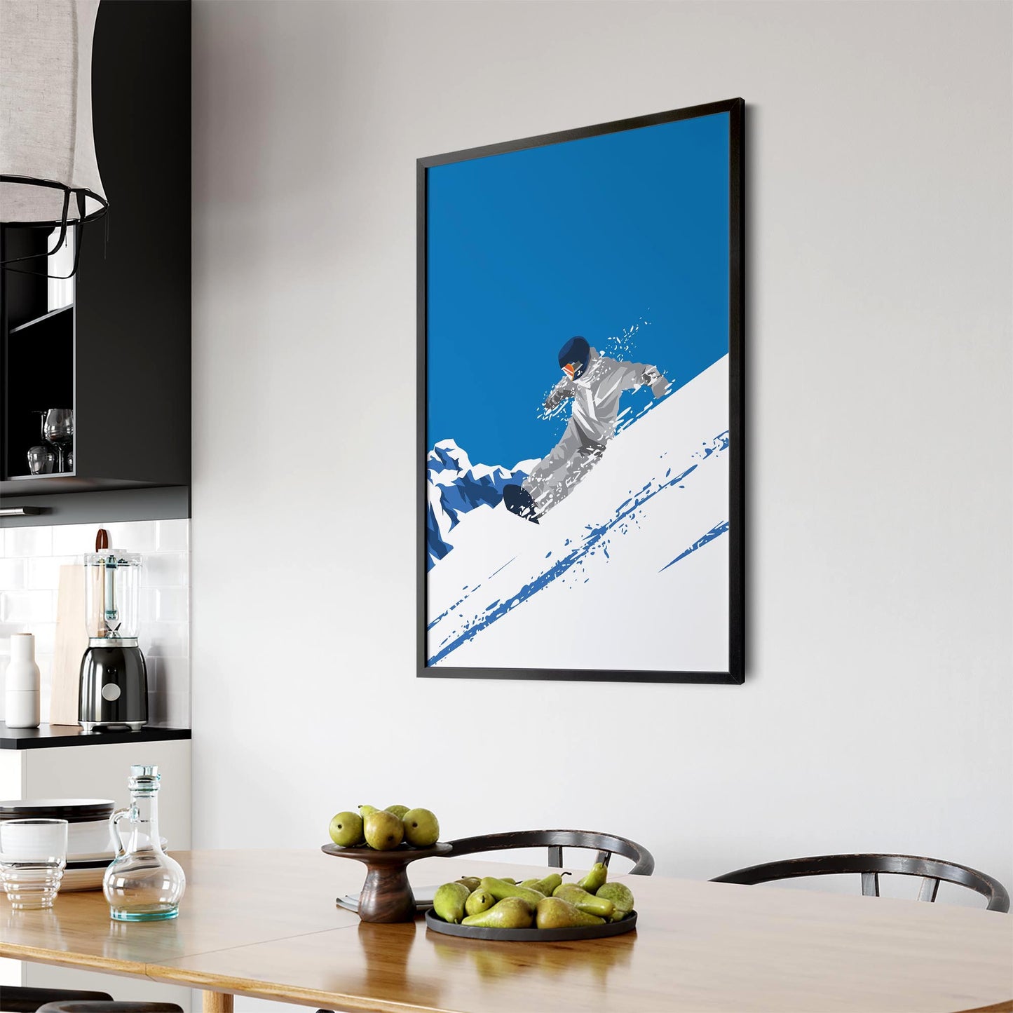 Retro Snowboard Vintage Winter Cabin Wall Art #3 - The Affordable Art Company