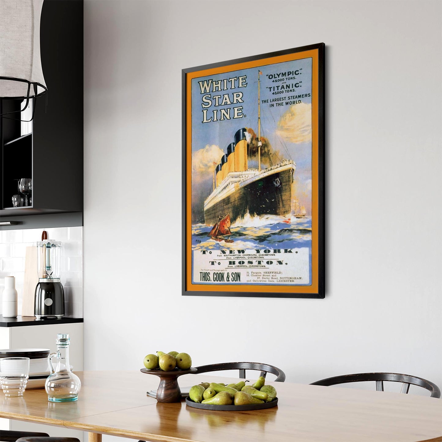 White Star Line - Titanic Vintage Advert Wall Art - The Affordable Art Company