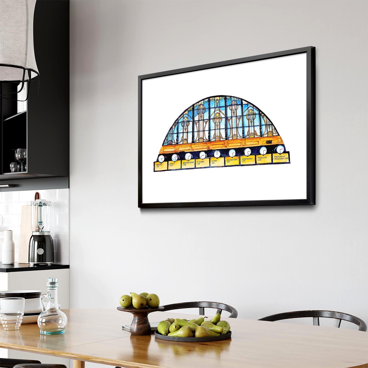 Flinders Street Station Clocks Painting Wall Art - The Affordable Art Company