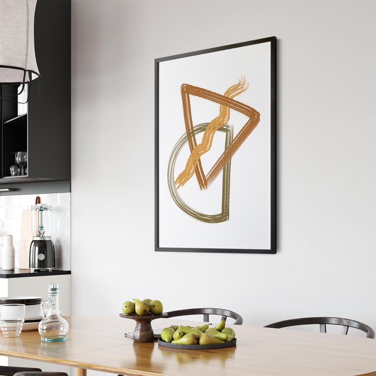 Abstract Minimal Shape Modern Artwork Wall Art #1 - The Affordable Art Company