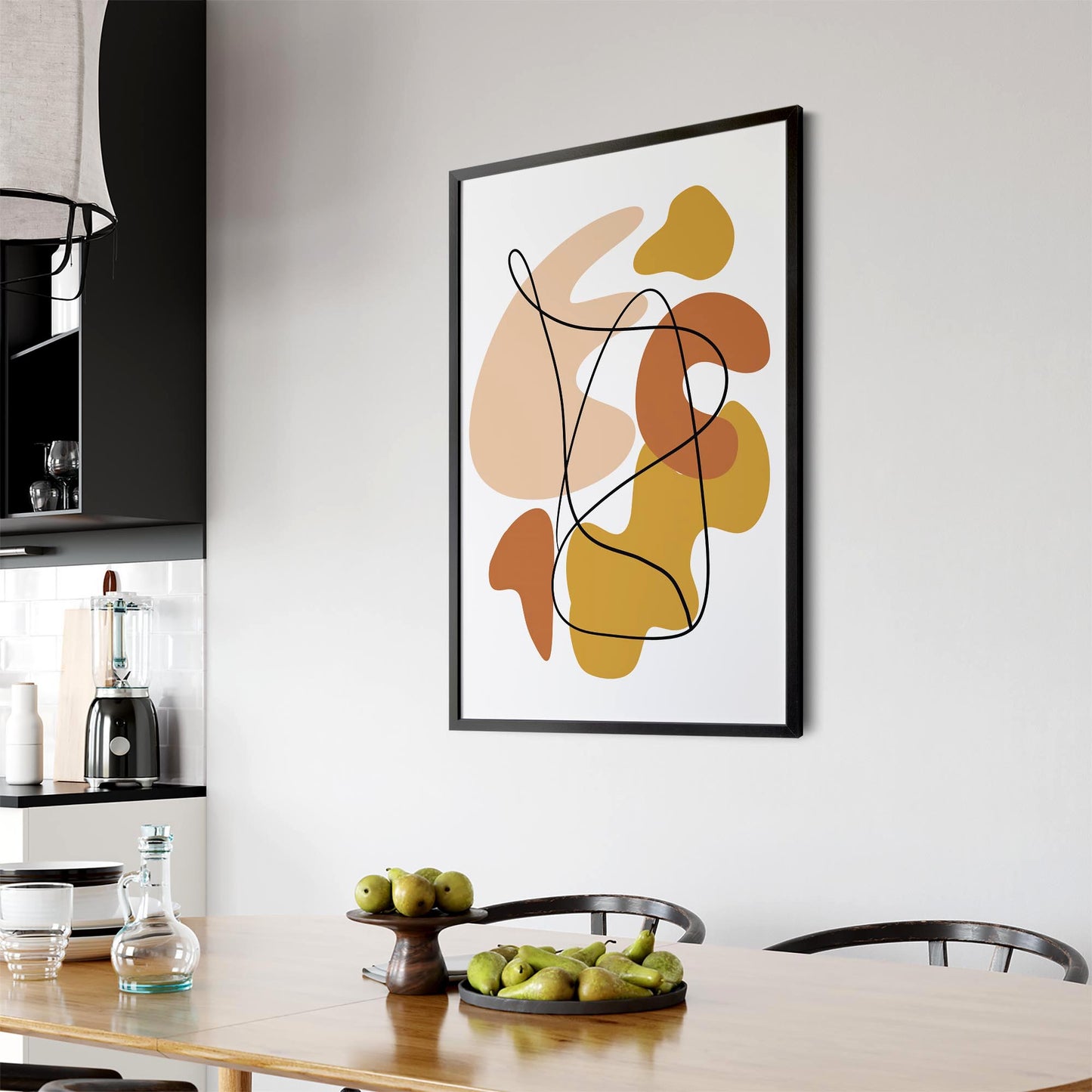 Minimal Autumn Abstract Shapes Wall Art #2 - The Affordable Art Company