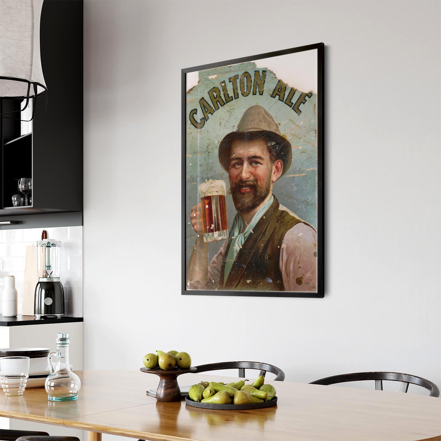 Vintage Carlton Draught Advert Wall Art - The Affordable Art Company