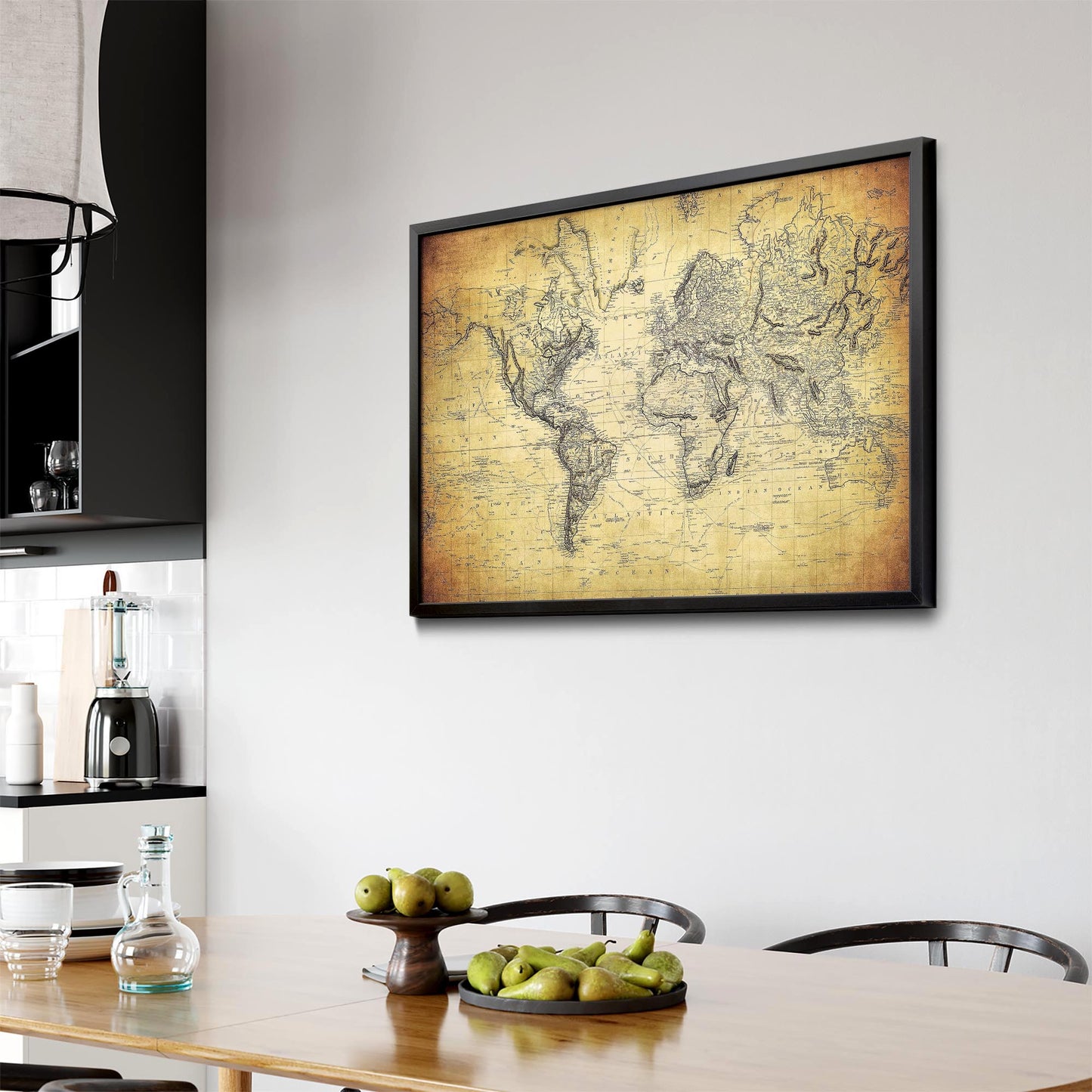 Vintage World Map Old Wall Art #2 - The Affordable Art Company