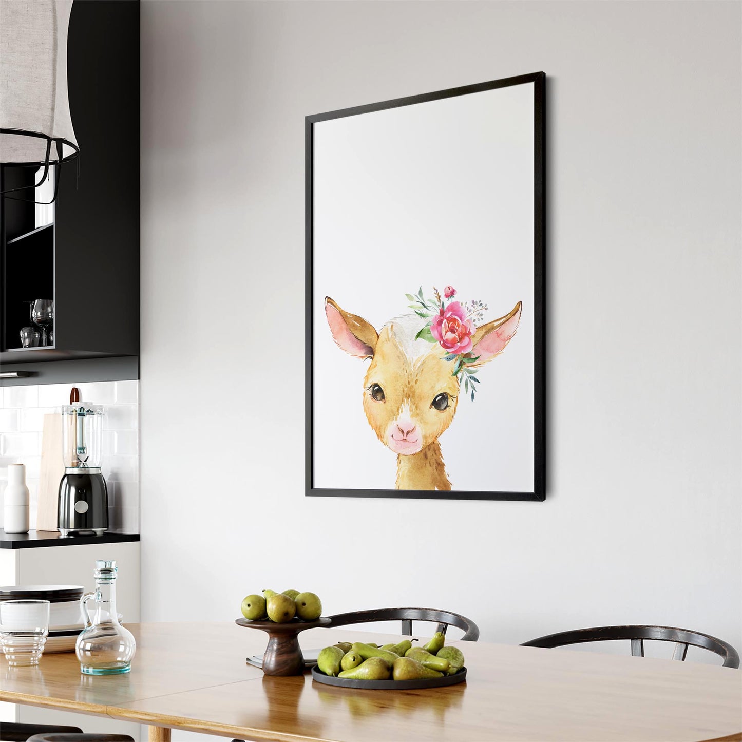 Cute Baby Goat Nursery Animal Gift Wall Art - The Affordable Art Company