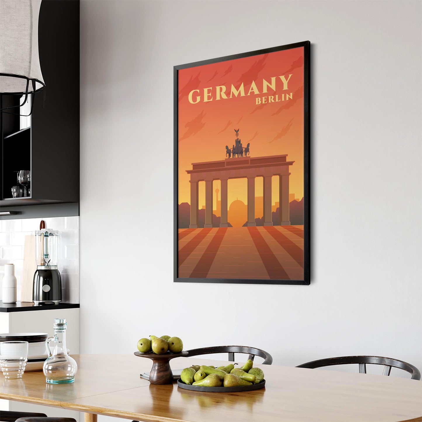 Retro Berlin Germany Travel Vintage Wall Art - The Affordable Art Company