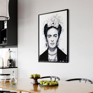 Minimal Frida Kahlo Fashion Girls Bedroom Wall Art - The Affordable Art Company