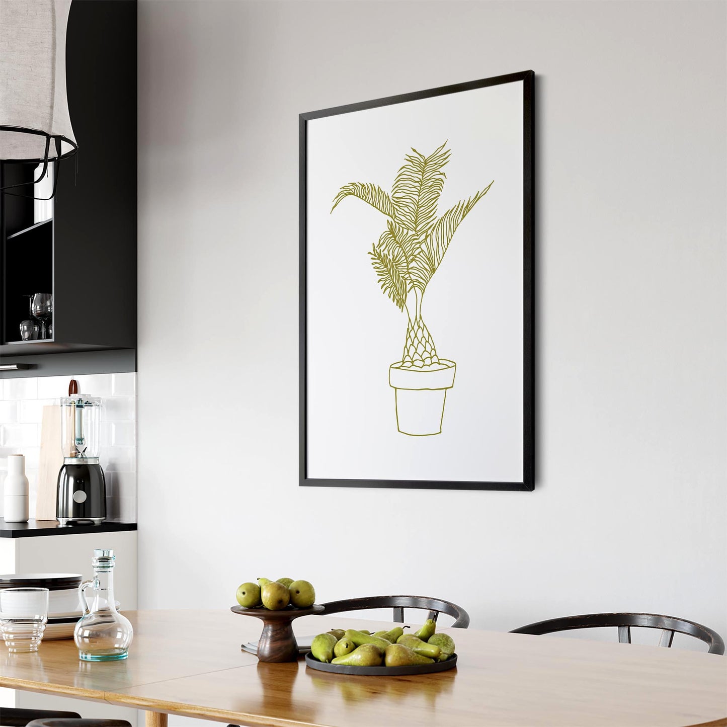 Abstract House Plant Minimal Living Room Wall Art #23 - The Affordable Art Company