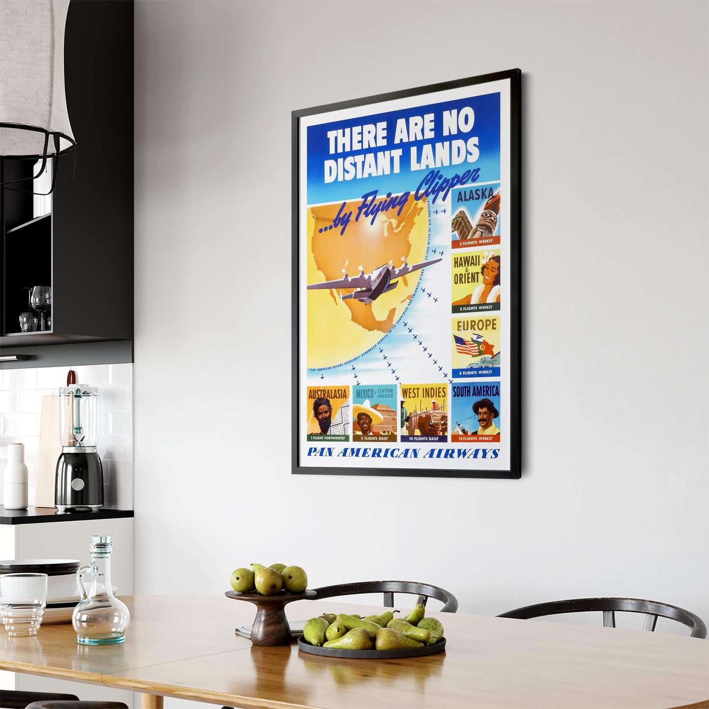 Pan American Airways "Distant Lands" Vintage Travel Advert Wall Art - The Affordable Art Company