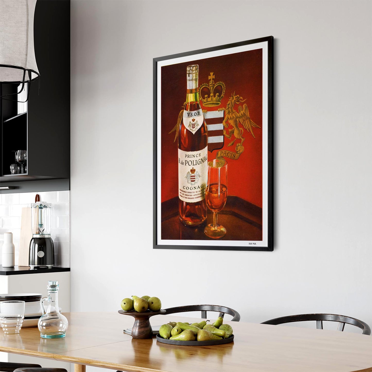 Prince Hubert Cognac Vintage Drinks Advert Wall Art - The Affordable Art Company