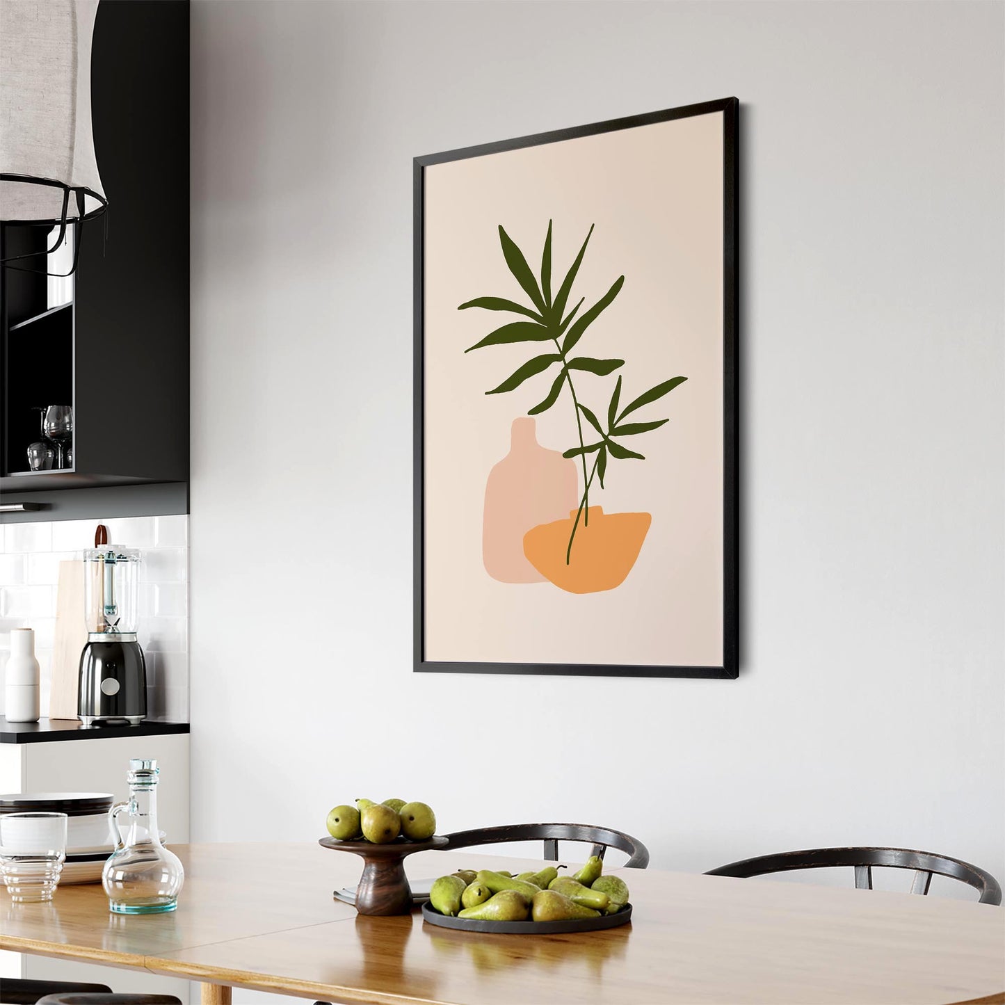 Retro Flower Kitchen Cafe Style Pastel Wall Art - The Affordable Art Company