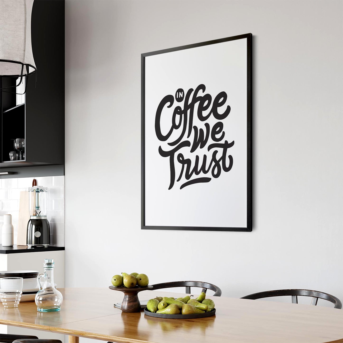 Coffee Quote Minimal Kitchen Cafe Style Wall Art #13 - The Affordable Art Company