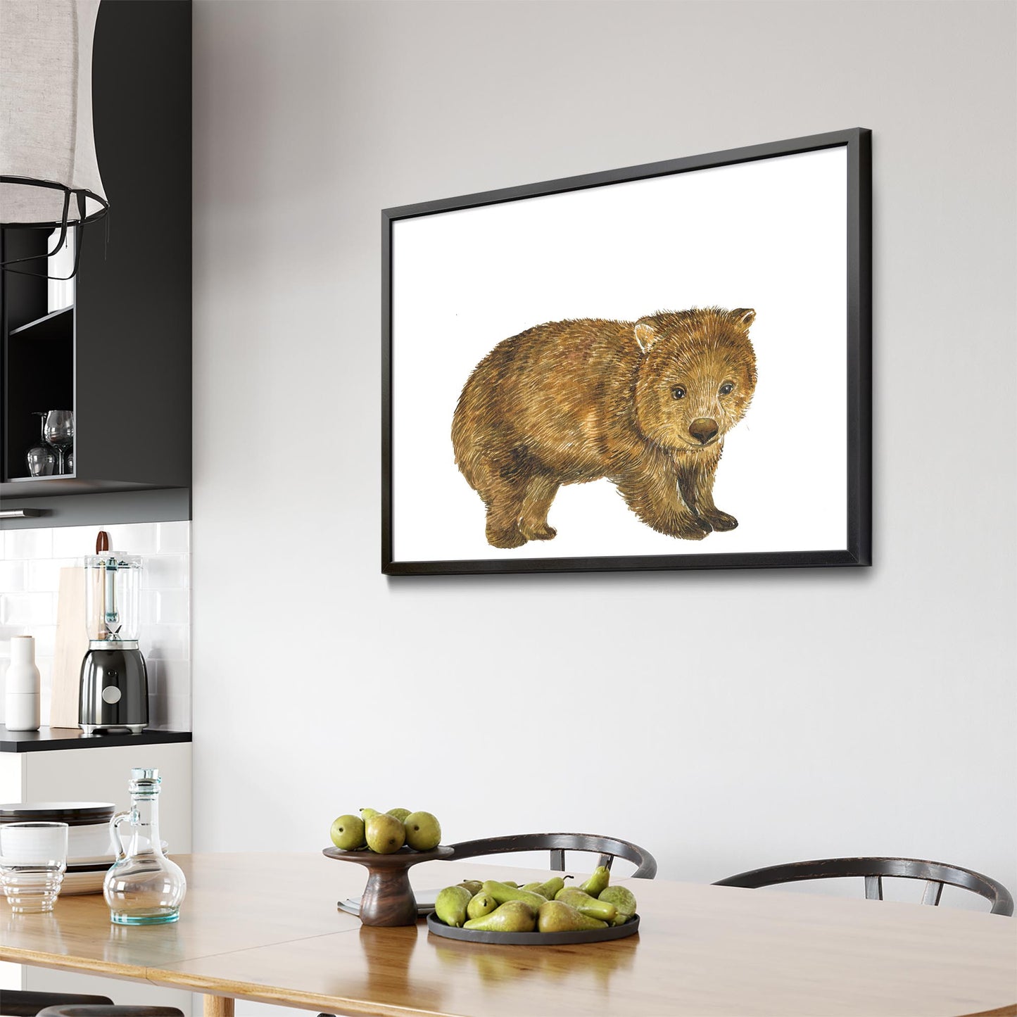 Australian Wombat Painting Animal Wall Art - The Affordable Art Company
