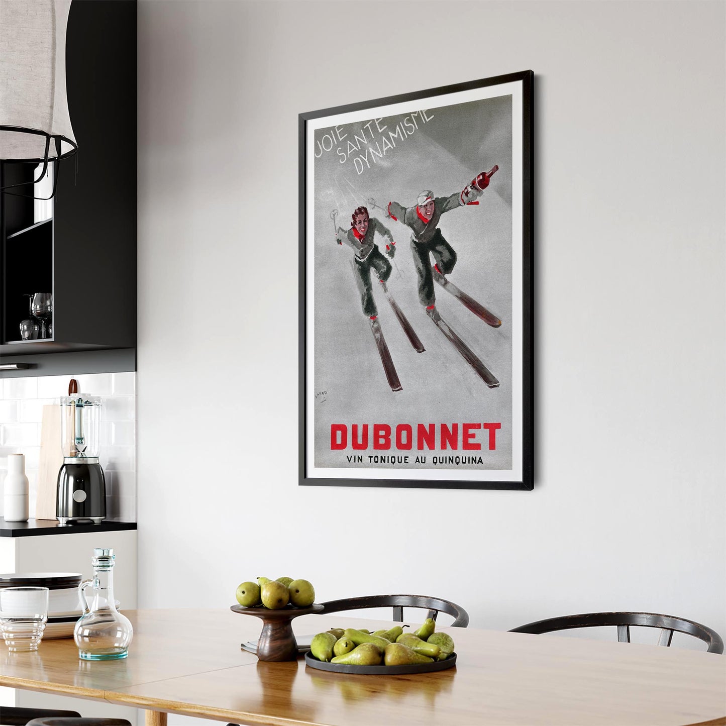 Dubonnet Aperitif Vintage Ski Advert Wall Art - The Affordable Art Company
