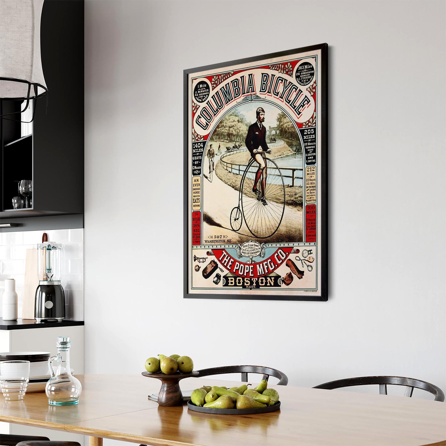 Columbia Bicycle Vintage Advert Cycling Wall Art - The Affordable Art Company