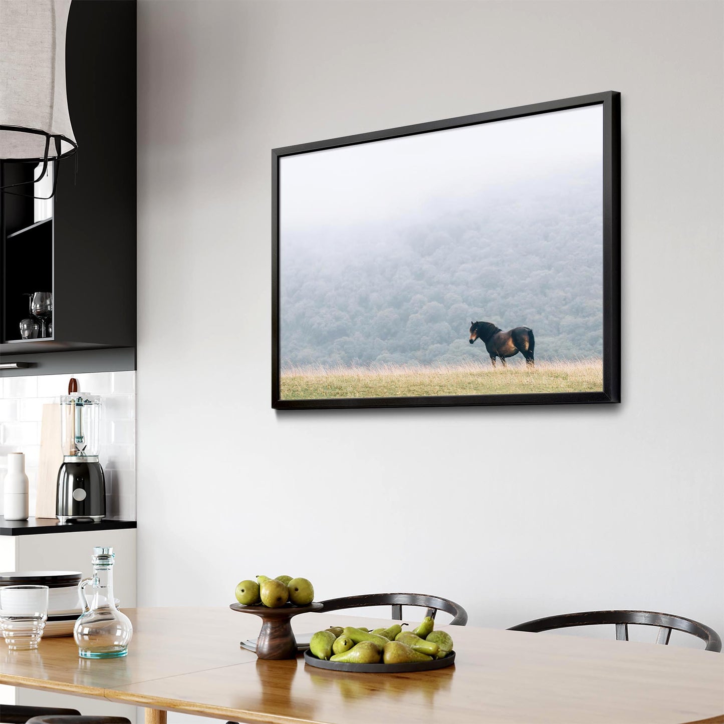 Lone Horse Landscape Photograph Nature Wall Art - The Affordable Art Company