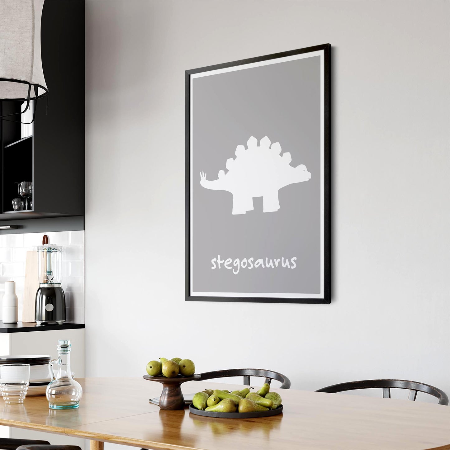 Stegosaurus Dinosaur Boys Bedroom Nursery Art - The Affordable Art Company