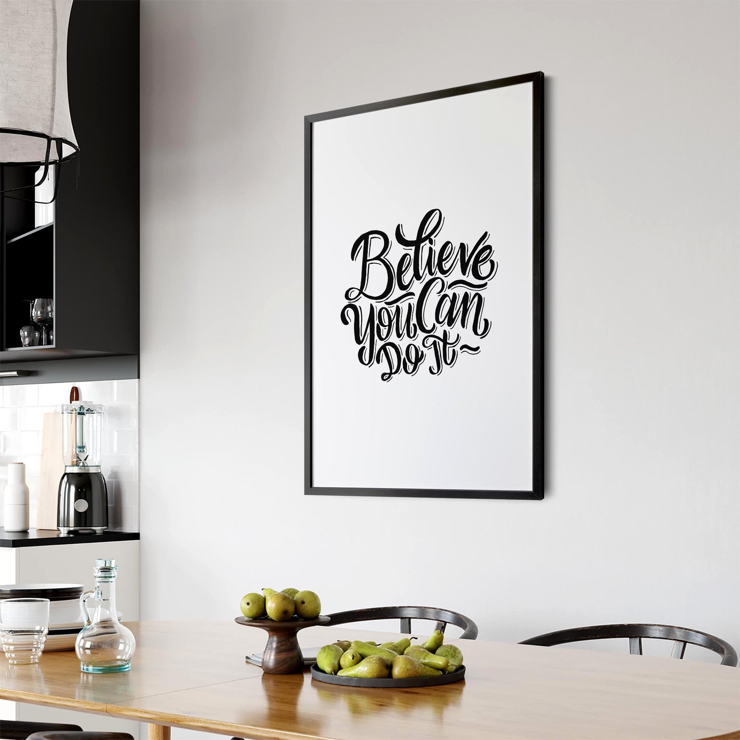 "Believe You Can Do It" Motivational Quote Wall Art - The Affordable Art Company